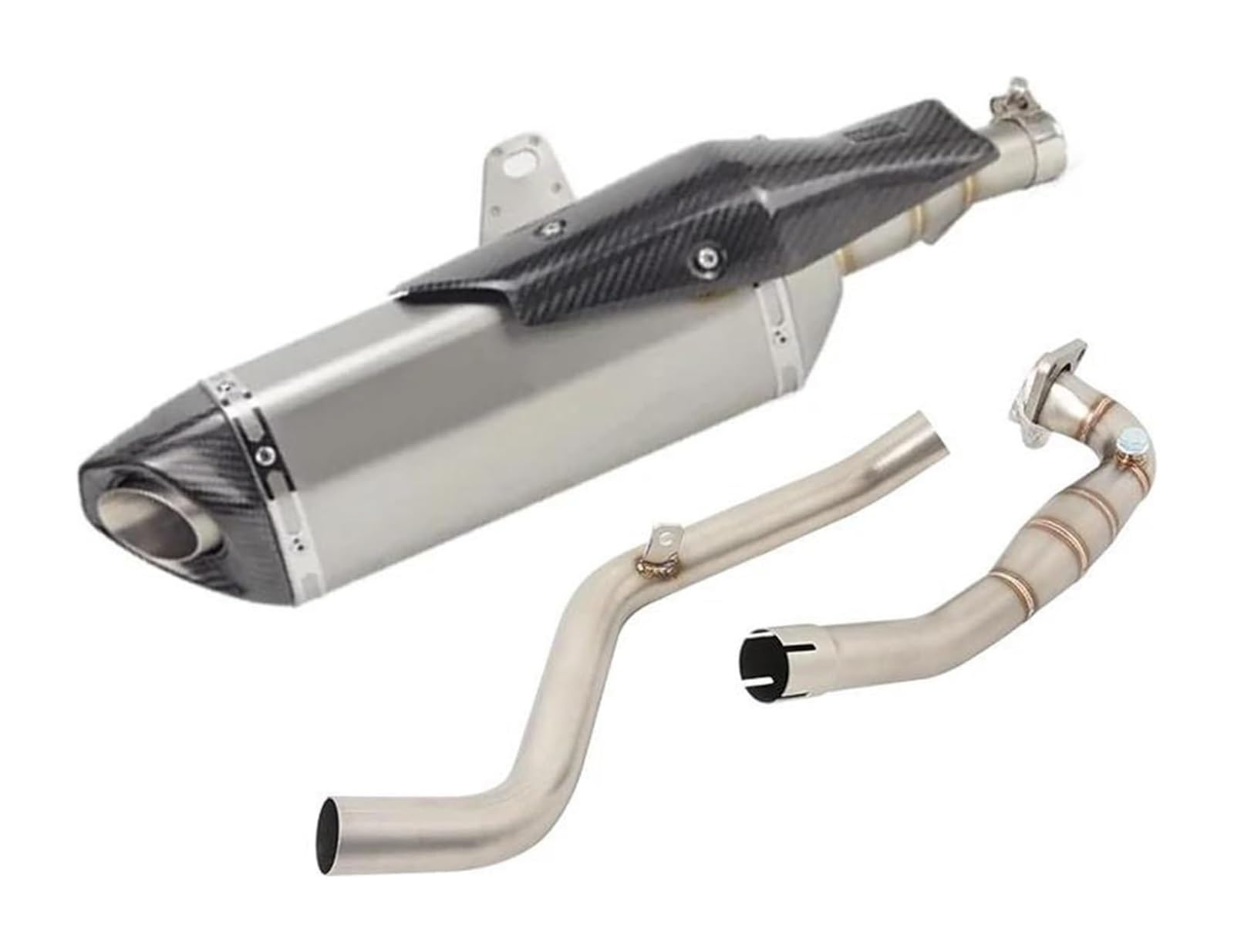 Motorrad Mittleres Auspuffrohr Für X-ADV 750 X Adv750 2017-2023 Motorrad-Motorrad-Abgas-Muffler Entkommen Modifizierter Röhrchen-Header Vorne Mit 51 Mm Motorrad Auspuff Mittelrohr(Silber) von RORLL