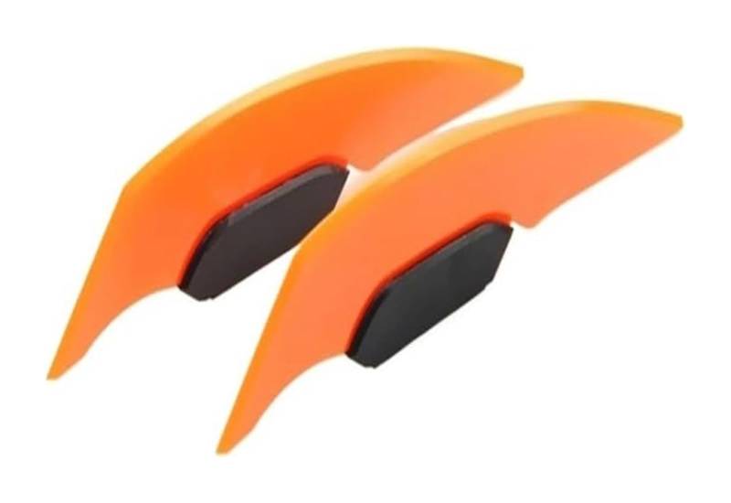 Motorrad-Seitenluftkanal 1 Paar Universal Motorrad Winglet Aerodynamischer Spoiler Dynamischer Flügel Dekoration Aufkleber Für Motorrad Roller(Orange) von RORLL