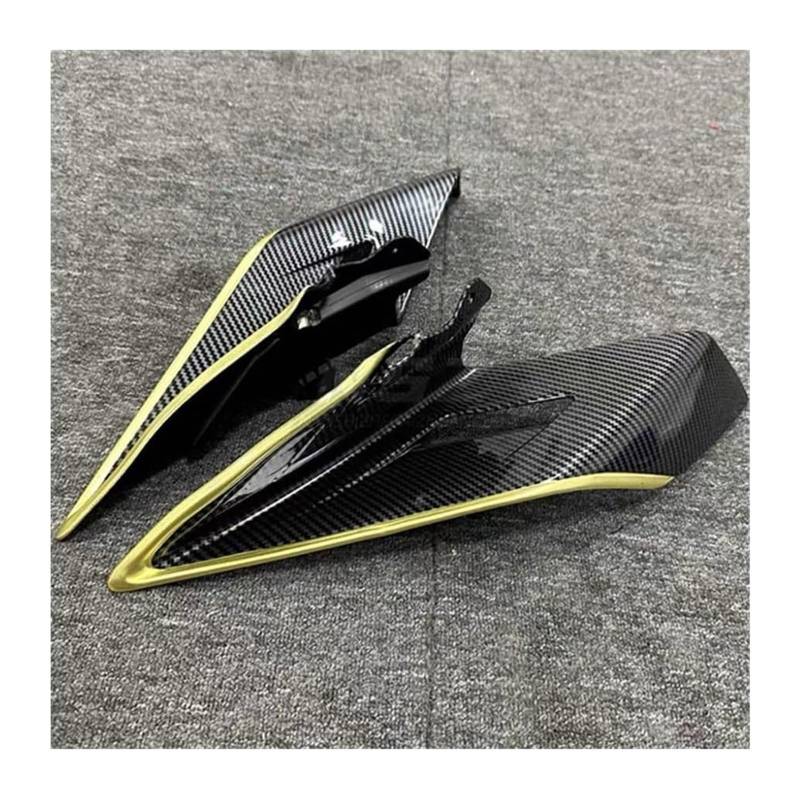 Motorrad-Seitenluftkanal Für CF&Moto 450SR 2022 2023 Seite Winglets Spoiler Motorrad Verkleidung Zubehör Fixed Wing Motorrad Aerodynamische Flügel Kit(ABS Carbon Yellow) von RORLL