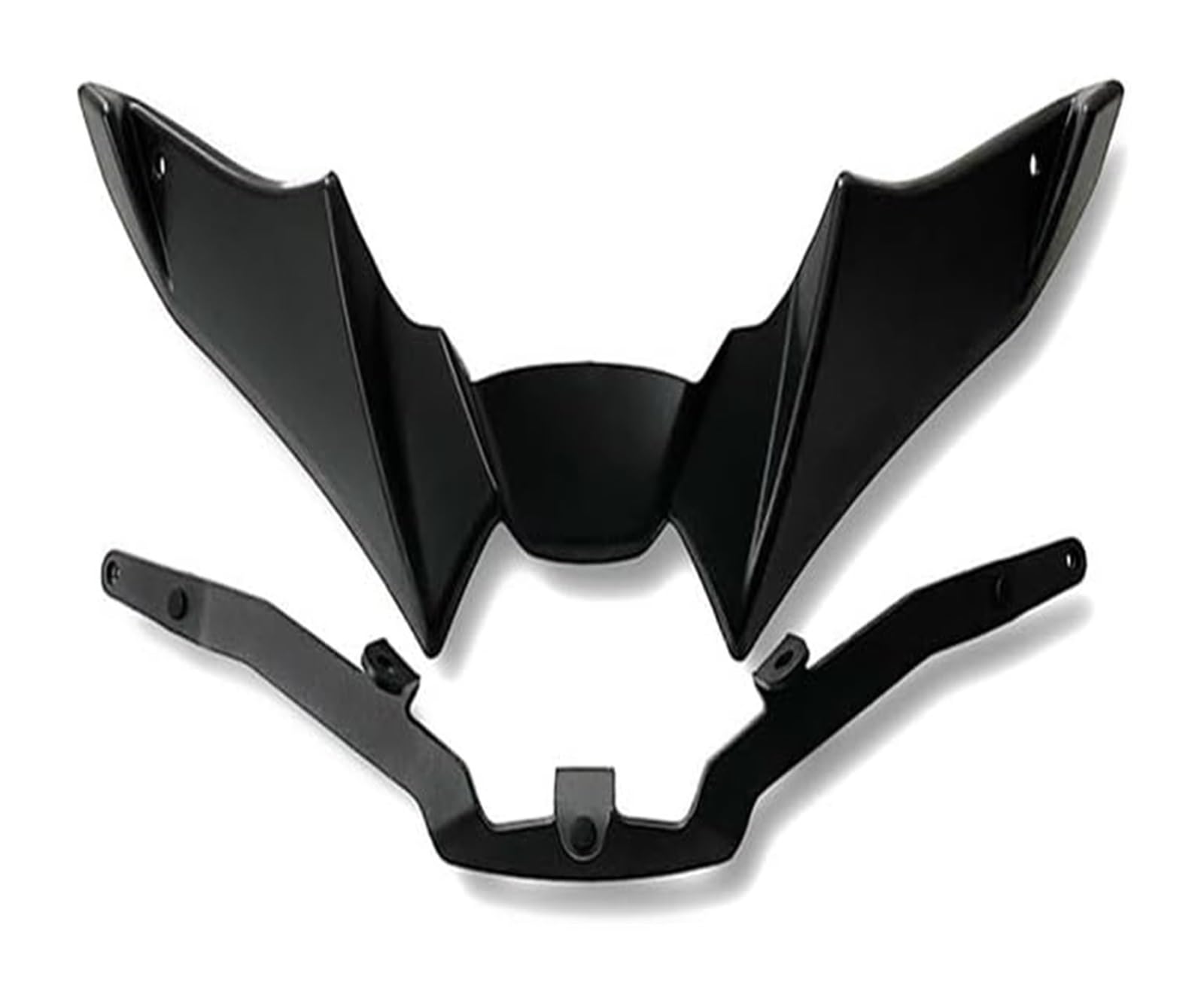 Motorrad-Seitenluftkanal Für Yam&aha MT 09 2021-2023 Motorradzubehör Nackter Frontspoiler Winglet Aerodynamischer Flügelsatz Spoiler(Schwarz) von RORLL