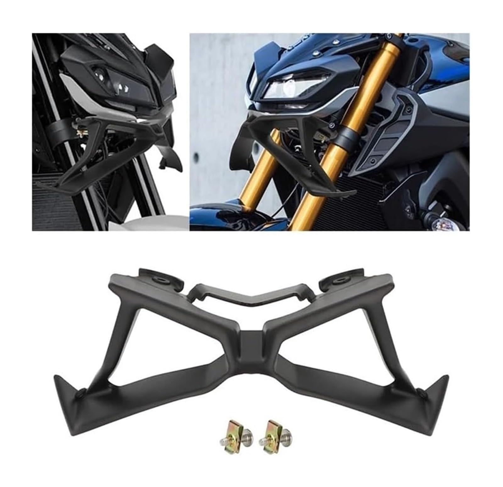 Motorrad-Seitenluftkanal Für Yam&aha MT-09 MT 09 SP 2017–2020 Aerodynamischer Flügel-Frontspoiler-Kit Motorrad-Abtrieb Nackte Frontspoiler Winglet von RORLL