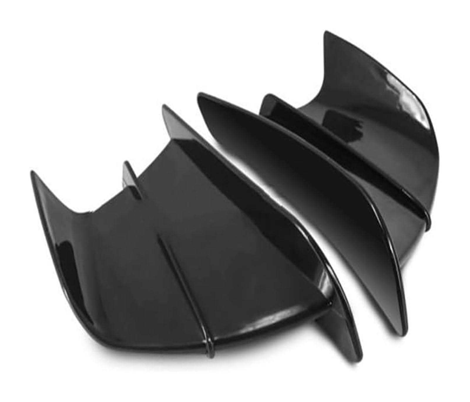 Motorrad-Seitenluftkanal Für Yam&aha YZF R1 R1M R7 R6 R3 R125 FZ6R TZR50 FZ1 Für Fazer 8 Motorrad Verkleidung Seite Winglet Aerodynamische Flügel Deflektor Spoiler(Schwarz) von RORLL