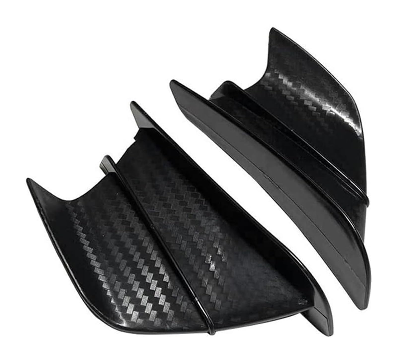 RORLL Motorrad-Seitenluftkanal Für Y&amaha Motorrad Winglet Aerodynamisches Wing Kit Spoiler Motorrad Spoiler Wing(Matte Carbon Look) von RORLL