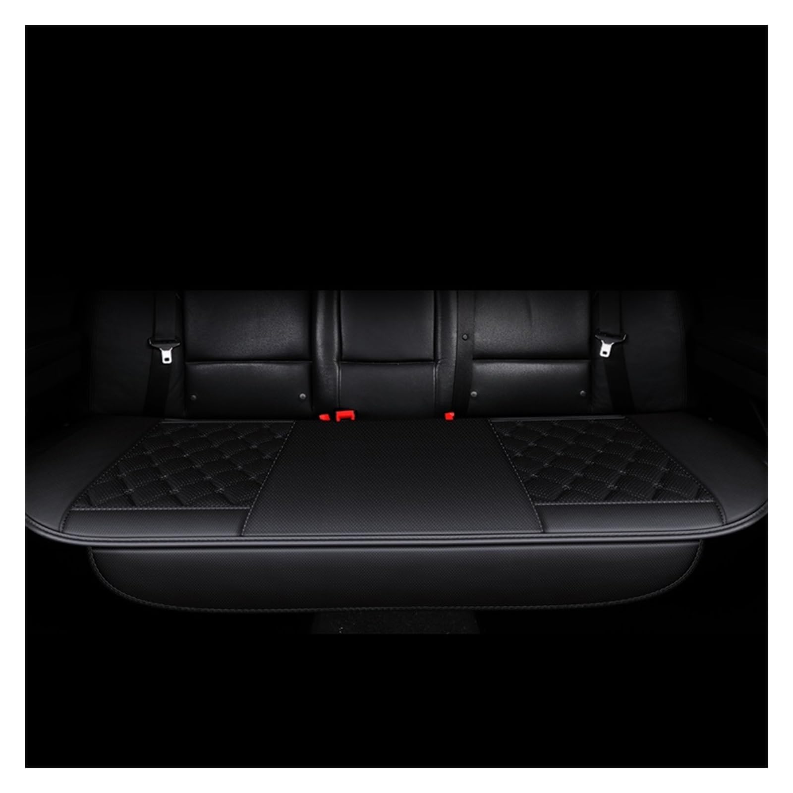 ROROL Schützender Autositzbezug Auto-Sitzkissen, Leder-Sitzbezug, Autositz-Schutzkissen, Auto-Vordersitzbezüge.(Schwarz,1 PCS Rear Seat Covers) von ROROL