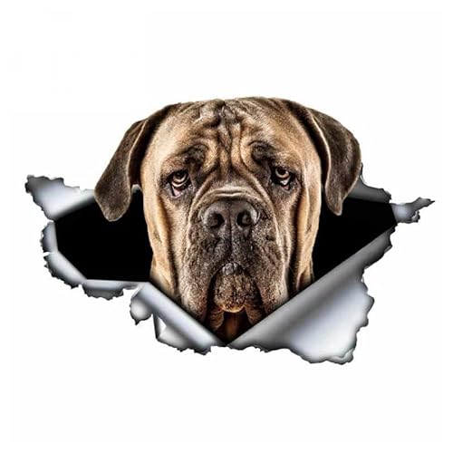 ROSSOM 3D Selbstklebender Vinyl-Aufkleber, schwarzer Cane Corso-Hund, Autoaufkleber, wasserfest, Auto-Dekorationen auf Stoßstange, Heckscheibe, Laptop von ROSSOM