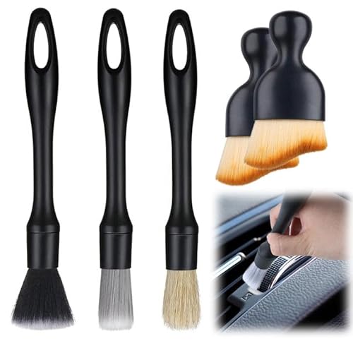 ROSYLEVE Auto Detailingbürste 5 Stück Auto Reinigungspinsel Weiche Detailing Pinsel Auto Innenraum Bürste Kit Pinsel Autoreinigung für Autopflege und Staubwischen von ROSYLEVE