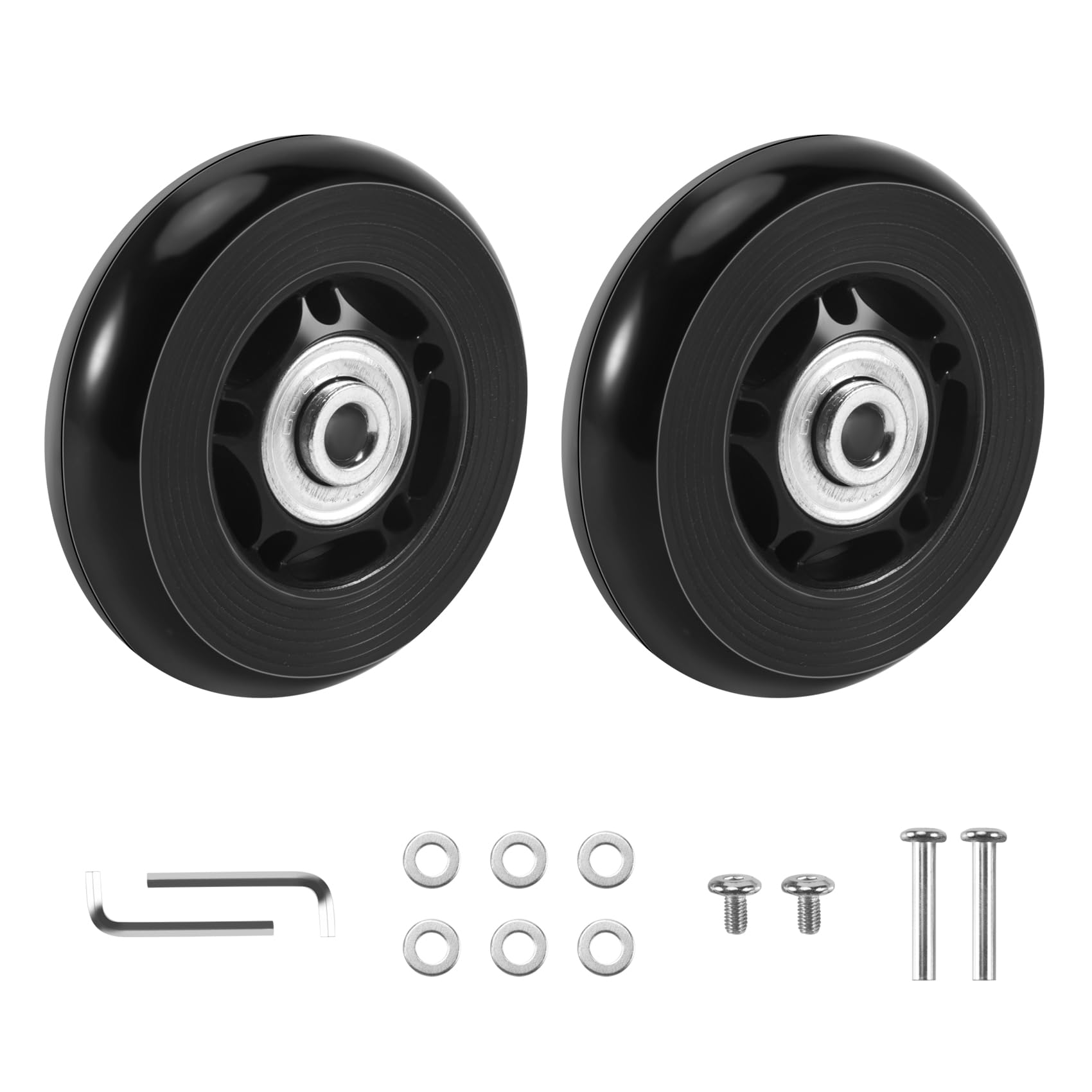 Ersatzrollen für Gepäckkoffer/Inline-Skate, 64 x 18 mm, Schwarz, 2 Stück von ROTEMADEGG