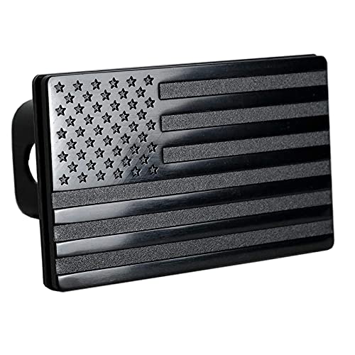 ROTEMADEGG Amerikanische Flagge Kupplung Abdeckung - Metall USA Flagge AnhäNger Kupplung Abdeckung - Patriotische Flagge Stecker Kupplung Abdeckung (Passend für 2 EmpfäNger) von ROTEMADEGG