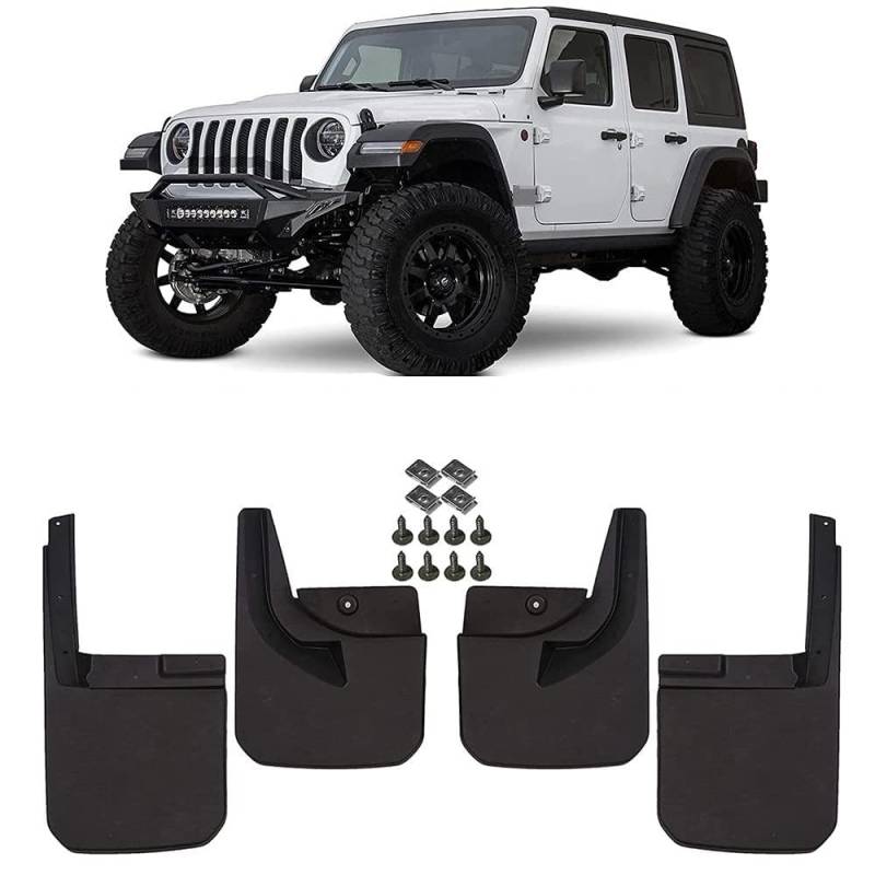 ROTEMADEGG Kotflügel Facker vorne und hinterer Schlamm Guards Kit Schlammklappen for Jeep Wrangler JL 2018 2019 2020 2021 Sahara Sportsport von ROTEMADEGG