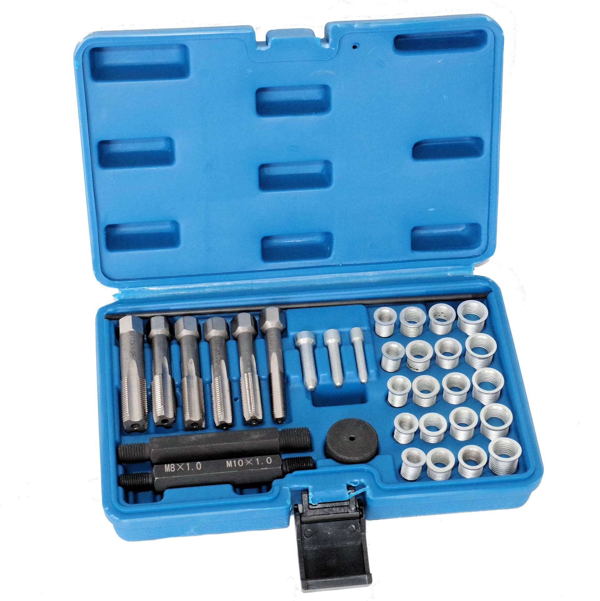 ROTOOLS Glühkerzen Gewinde Reparatur Werkzeug Gewindebohrer Set Satz M8 M10 M12 7005 von ROTOOLS