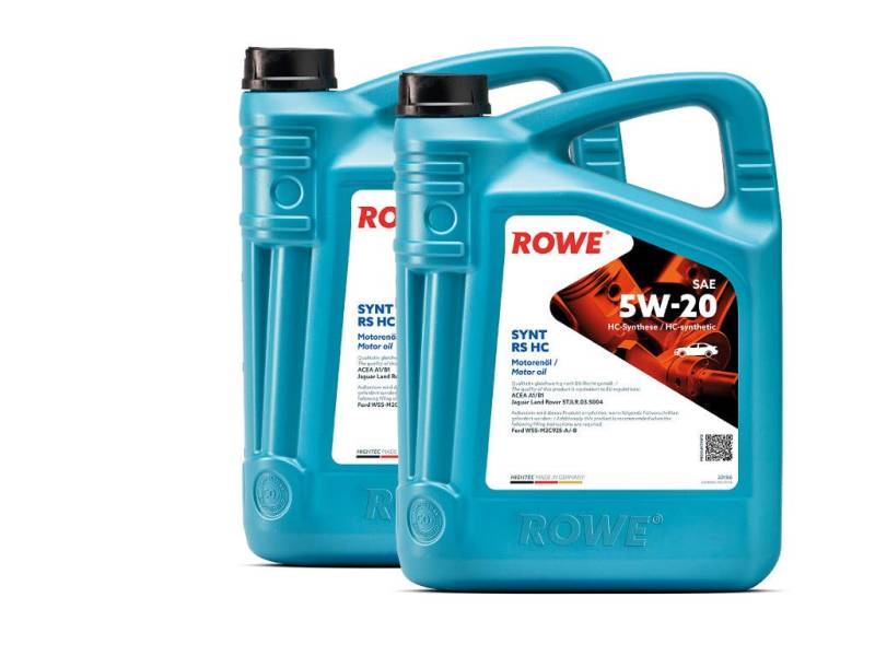 10 (2x5) Liter ROWE HIGHTEC SYNT RS HC SAE 5W-20 Motoröl Made in Germany von ROWE