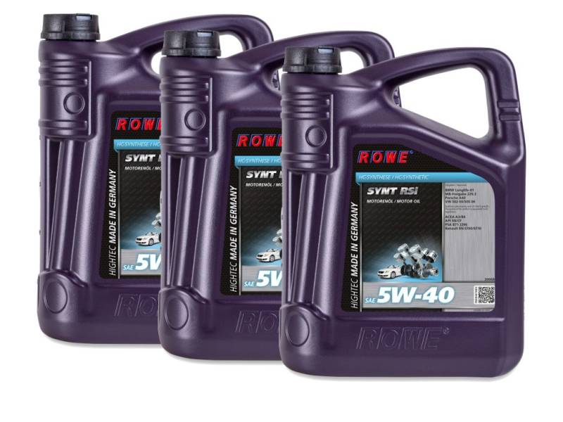 15 (3x5) Liter ROWE HIGHTEC SYNT RSi SAE 5W-40 von ROWE