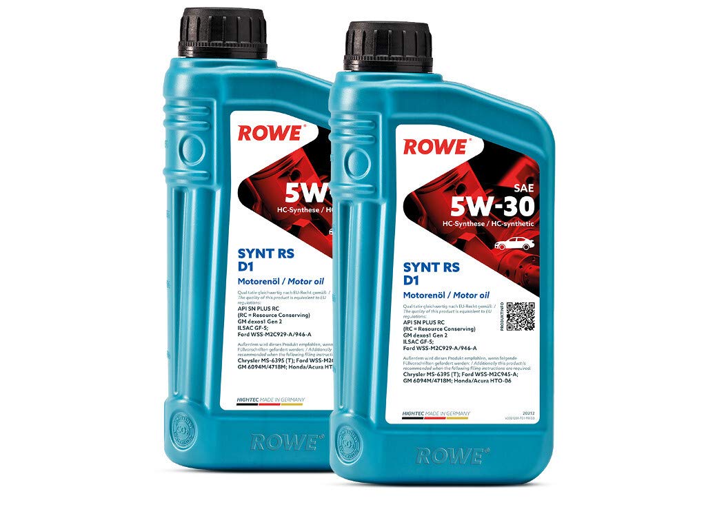 2 (2x1L) Liter ROWE HIGHTEC SYNT RS D1 SAE 5W-30 Motoröl Made in Germany von ROWE