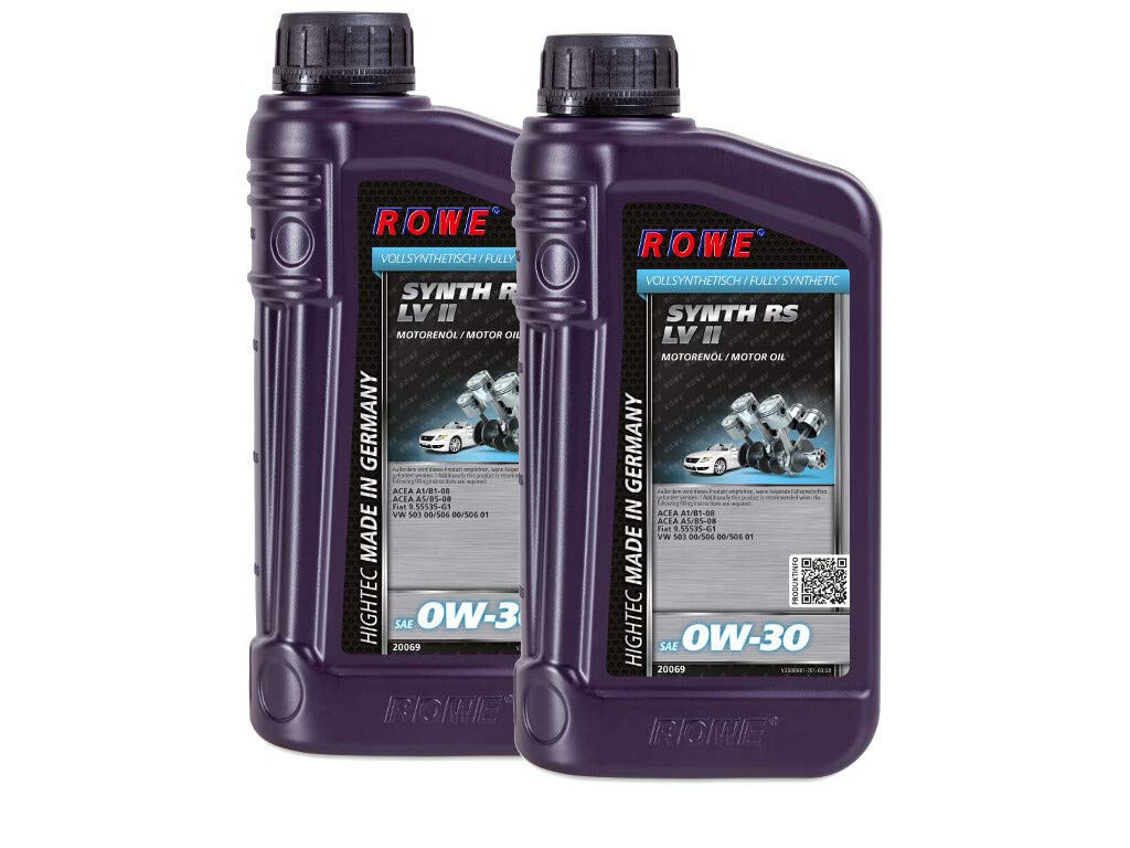 2 (2x1L) Liter ROWE HIGHTEC SYNTH RS SAE 0W-30 LV II Motoröl Made in Germany von ROWE