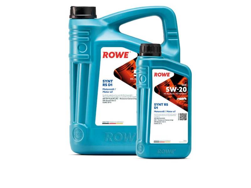 ROWE - 6 (5L+1L) Liter ROWE HIGHTEC SYNT RS D1 SAE 5W-20 Motoröl Made in Germany von ROWE