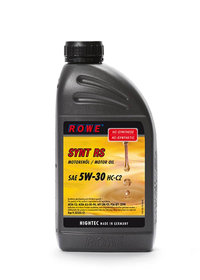 ROWE - 1 Liter HIGHTEC SYNT RS SAE 5W-30 HC-C2 Motorenöl - PKW Motoröl von ROWE