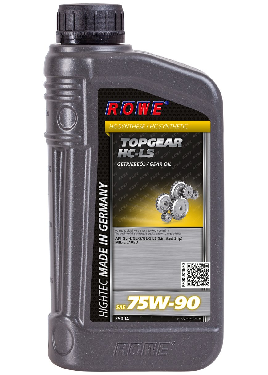 ROWE - 1 Liter HIGHTEC TOPGEAR SAE 75W-90 HC-LS Getriebeöl - für PKW mit Schaltgetriebe und Achsantriebe mit und ohne Sperrdifferential von ROWE