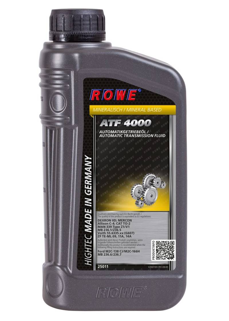 ROWE Hightec ATF 4000-1 Liter PKW Getriebeöl mineralisch | Made in Germany von ROWE