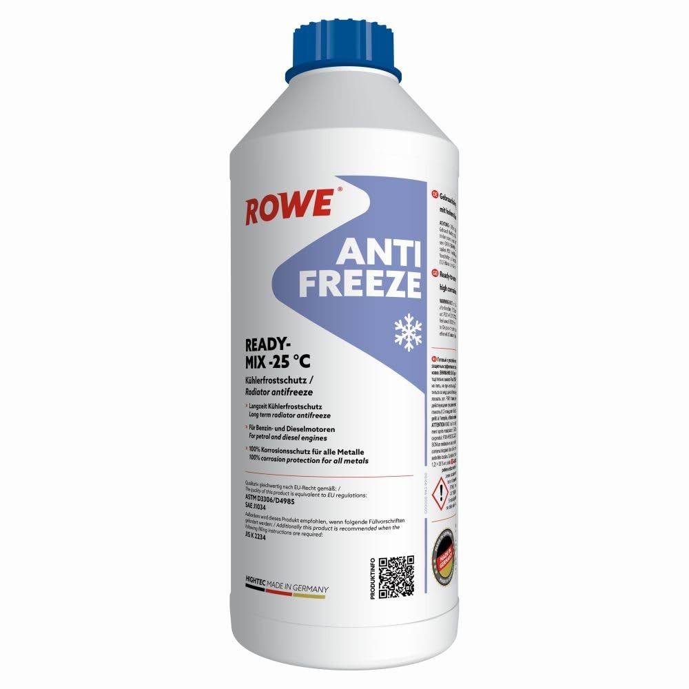 ROWE Hightec Antifreeze Ready-Mix -25 °C - 1,5 Liter PKW Kühler-Frostschutzmittel | Made in Germany von ROWE