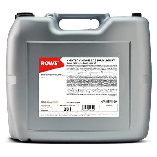 ROWE Hightec Vintage SAE 30 unlegiert - 20 Liter Oldtimer, Youngtimer Motoröl, mineralisch | Made in Germany von ROWE