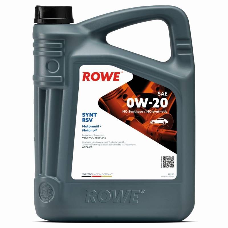 ROWE Motoröl 0W-20 5 L für VOLVO XC60 (156) V70 III (135) V60 (155, 157) von ROWE