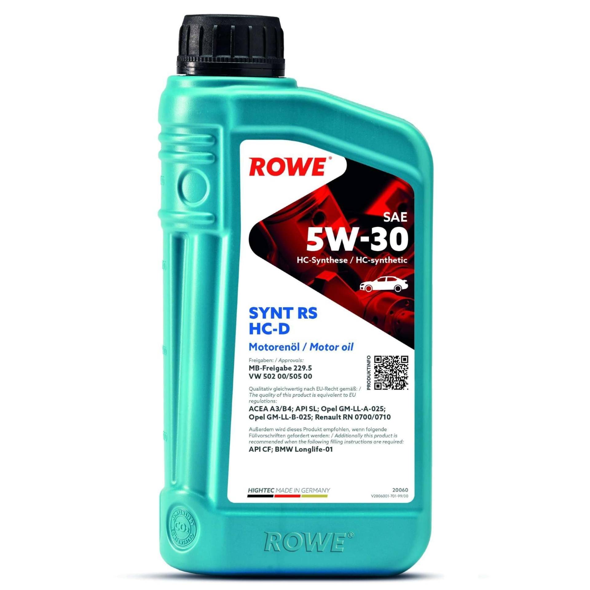 ROWE Motoröl 5W-30 1 L für VW Golf IV Schrägheck (1J1) Golf V Schrägheck (1K1) von ROWE