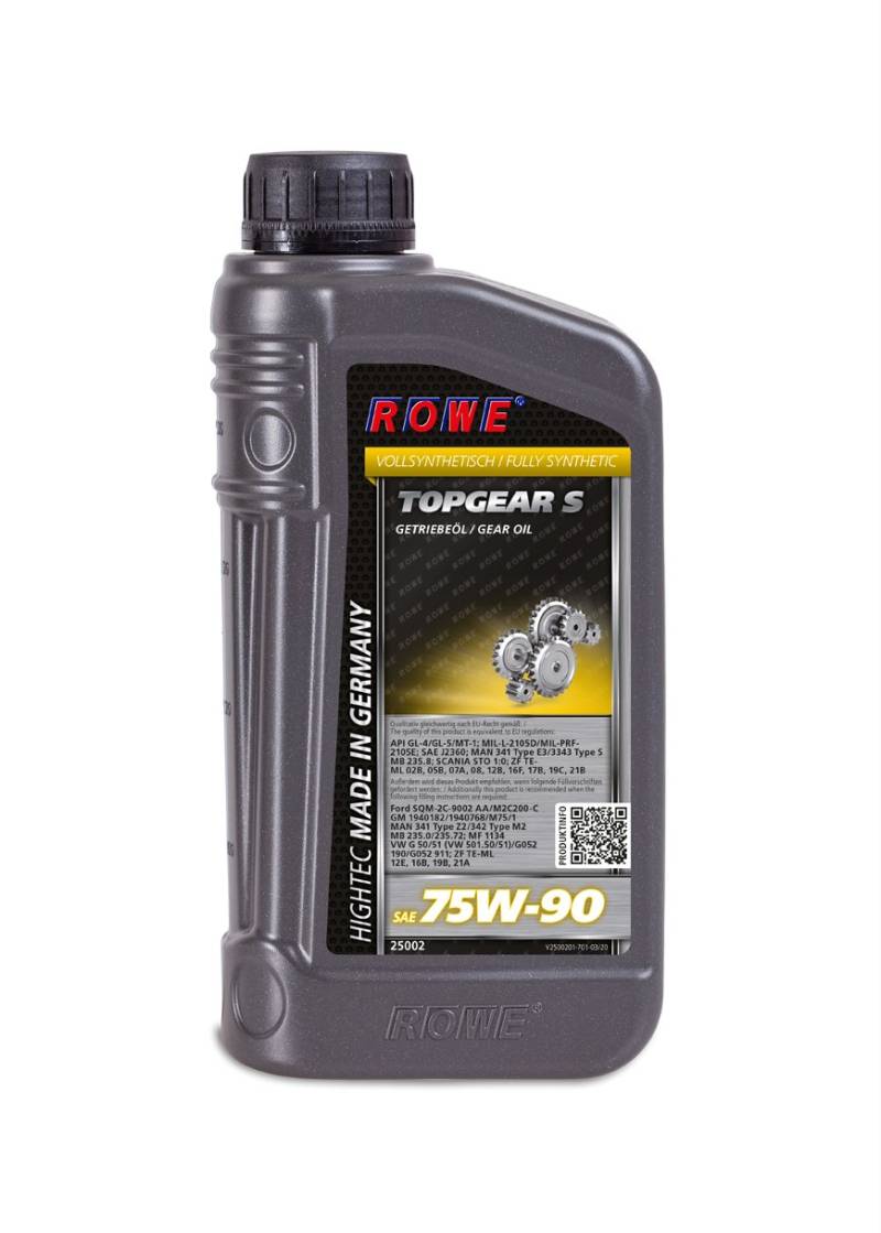 Rowe Hightec TopGear SAE 75 W-90 S-1 x 1 Liter, Getriebeöl für Schaltge Ausbrüche und Antriebe Achse von ROWE