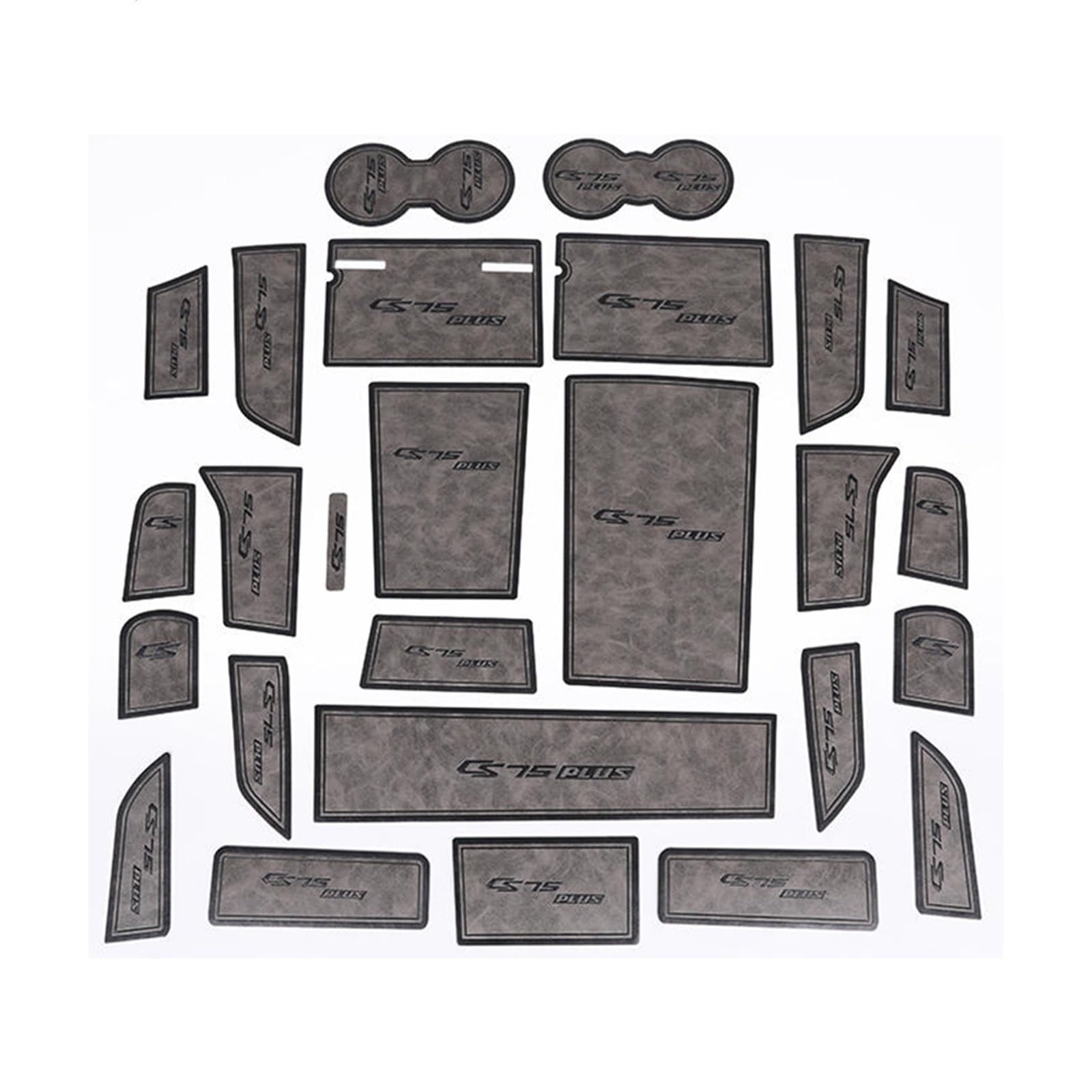 ROXENT for, for Changan, for CS75Plus 2022-2023 Autotür Mittelkonsole Wasserbecher Aufbewahrungsbox Torrillenmatte rutschfeste Matten Innenzubehör Antirutschmatten für das Armaturenbrett(Gray) von ROXENT