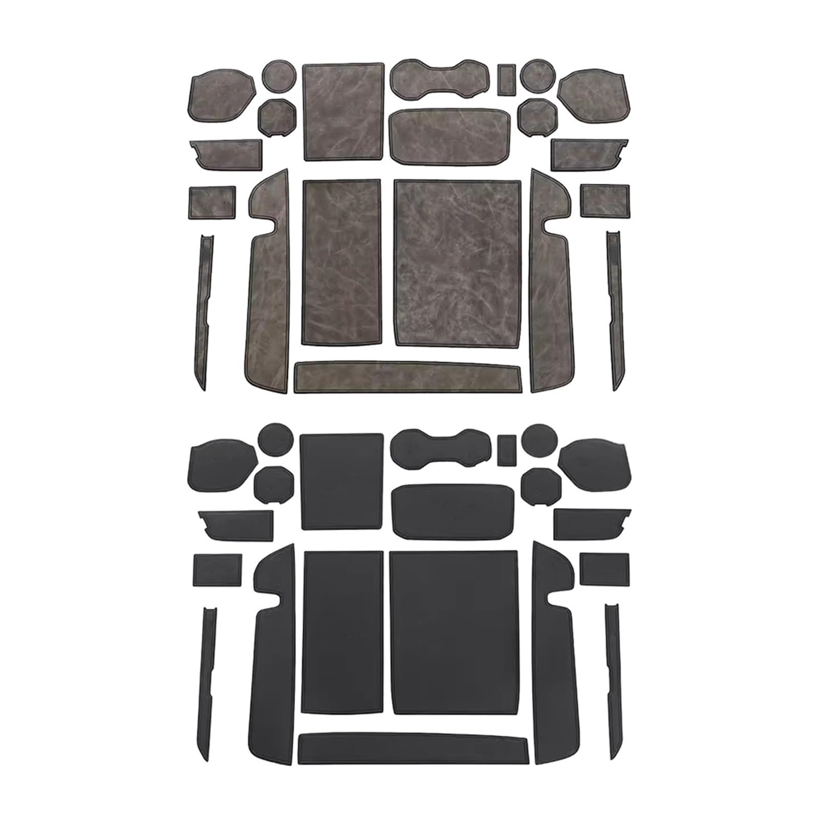 ROXENT for, for Geely, for, for Zeekr, for 009 2022-2024 Zubehör Autotür Mittelkonsole Wasserbecher Aufbewahrungsbox Tor Nutmatte rutschfeste Matten Antirutschmatten für das Armaturenbrett(Grey 21pc von ROXENT