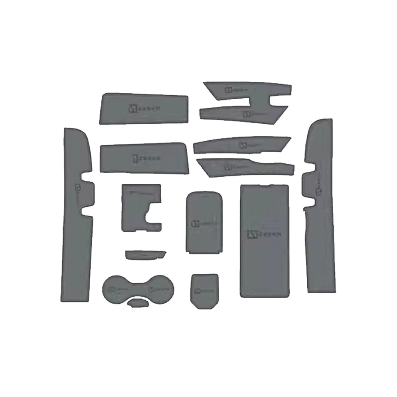 ROXENT for, for Geely, for, for Zeekr X 2023-2024 Autozubehör Ledertür Mittelkonsole Wasserbecher Aufbewahrungsbox Tor Nutmatte rutschfeste Matten Antirutschmatten für das Armaturenbrett(Gray) von ROXENT