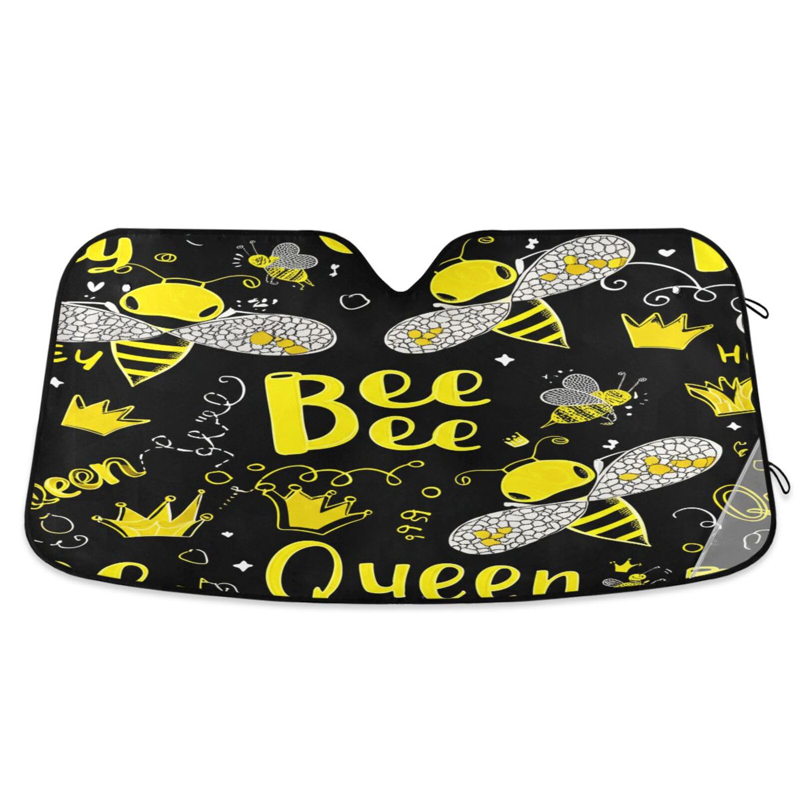 Windschutzscheiben-Sonnenschutz, Bienen, lebendiges Gelb, Schwarz, faltbarer Auto-Windschutzscheibenschutz vor Hitze, Frontscheibenabdeckung (134 x 59,9 cm) von RPLIFE