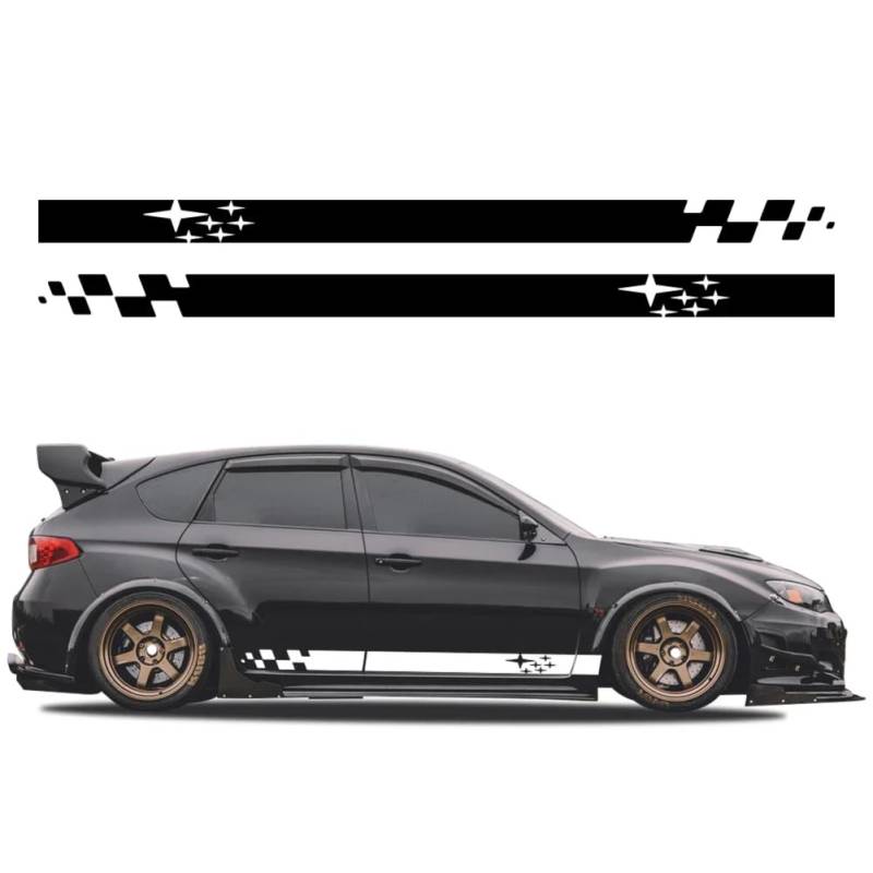 2 Stück/Los Autotür Seitenstreifen Rock Aufkleber Aufkleber, für Subaru Impreza WRX STI GDB GVB 2018 2009 2008 2014 2002 2015 Zubehör von RQAMRCU