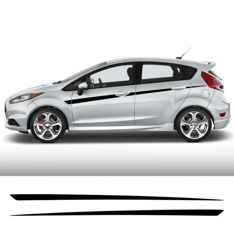 Auto-Taillenlinie, Vinyl-Aufkleber, Seitentürstreifen, Grafik, Rennaufkleber, Zubehör, für Ford Fiesta ST200 Schrägheck-Limousine ST RS von RQAMRCU