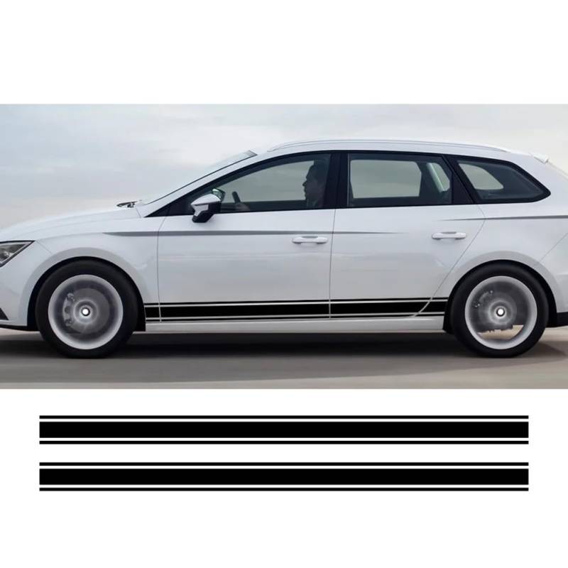 Autotür-Vinylaufkleber, Seitenschwelleraufkleber, Rennstreifen, Grafik-Tuning-Zubehör, für Seat Leon FR Cupra MK3 5F MK2 1P MK1 von RQAMRCU