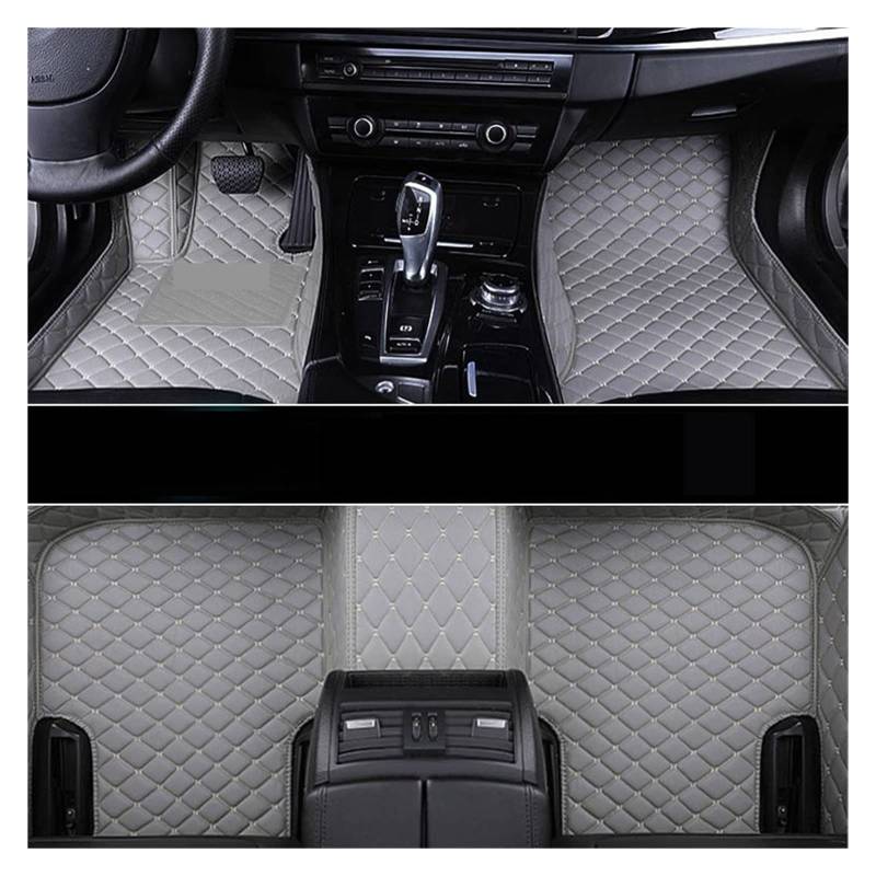 3D Auto Bodenmatte Kompatibel Mit Accord 2007-2019 VIII IX X Auto Interieur Zubehör Leder Bodenmatte (GRAY) von RQIVOTLEN