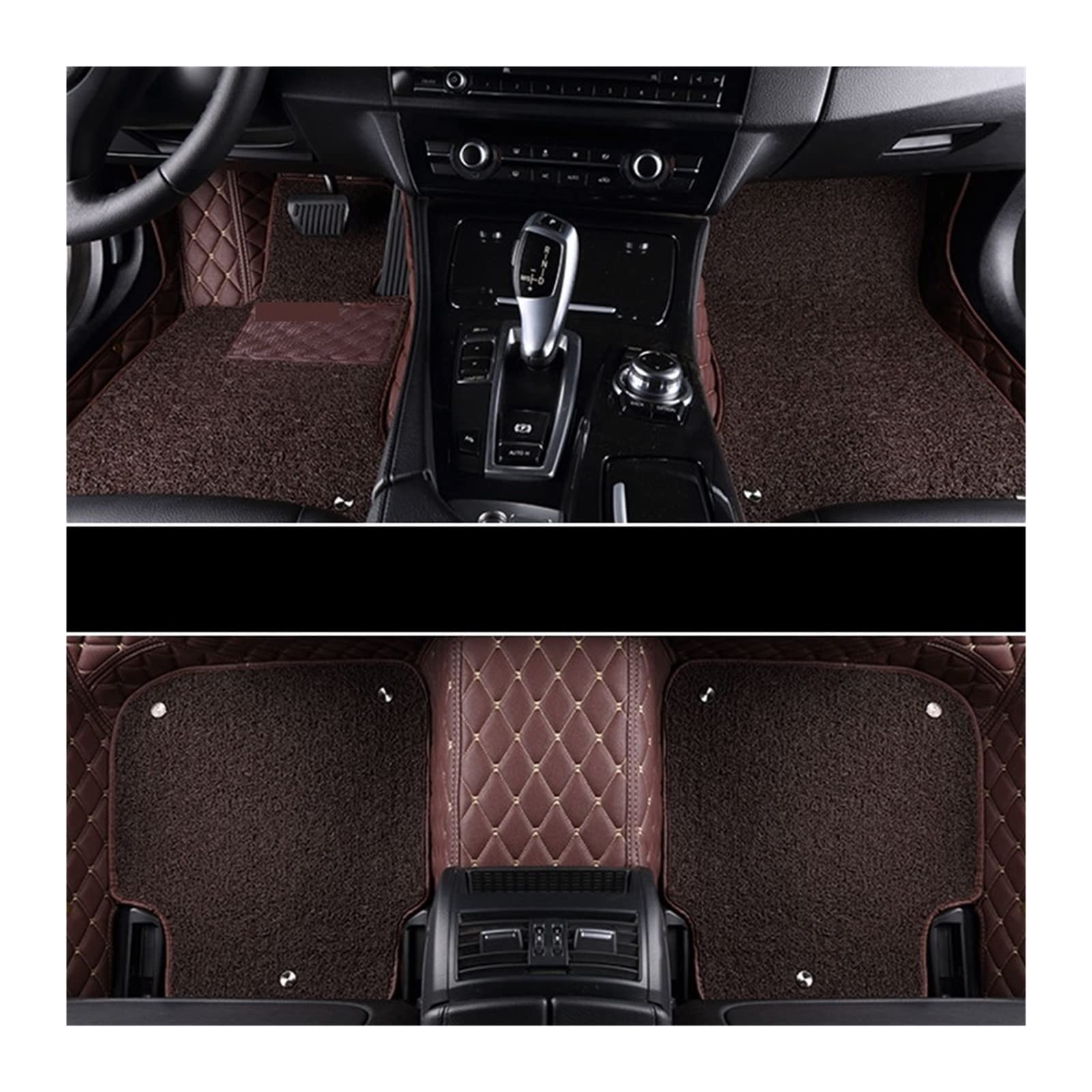 3D Auto Bodenmatte Kompatibel Mit Mazda CX9 CX-9 CX 9 2006-2019 I II Leder Auto Fußmatten 3D Matte Auto Interieur Zubehör(COFFEE-BEIGE-COFFEE) von RQIVOTLEN