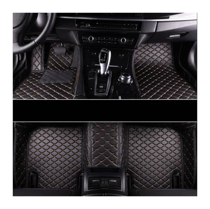 3D Auto Bodenmatte Kompatibel Mit Mitsubishi Outlander 2005-2019 Leder Fußmatten Auto Innenausstattung PU Bodenmatte (BLACK-COFFEE) von RQIVOTLEN