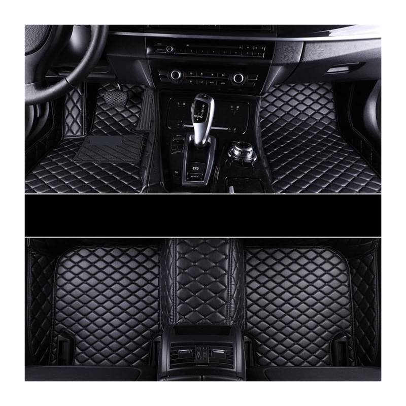 3D Auto Bodenmatte Kompatibel Mit Ssang Yong Korando 2010-2019 Leder Auto Fußmatten Auto Links Lenkrad Auto Matte (Schwarz-Black linie) von RQIVOTLEN