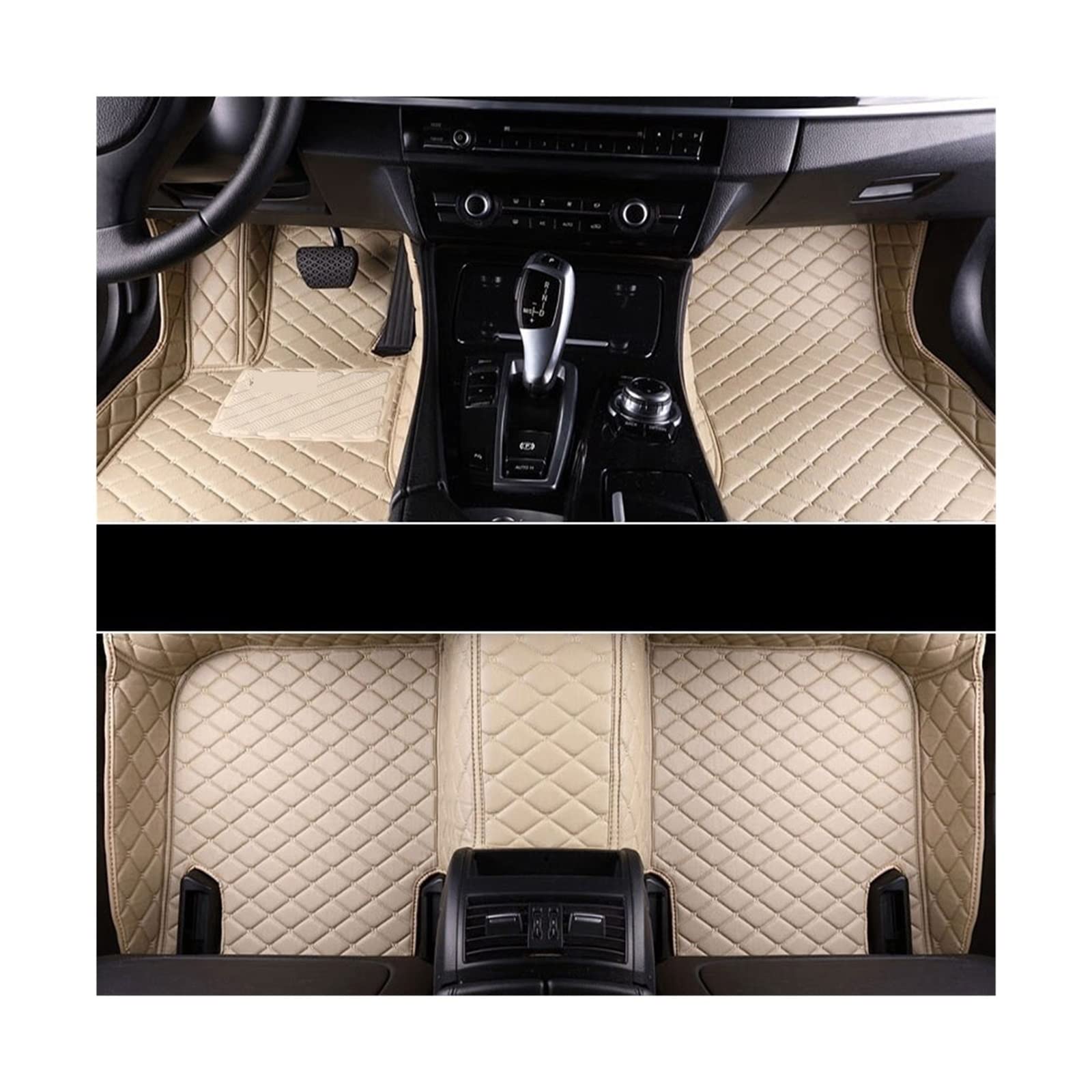 3D Auto Bodenmatte kompatibel mit KIA SORENTO 3 5SEAT 2015-2018(Beige SORENTO) von RQIVOTLEN