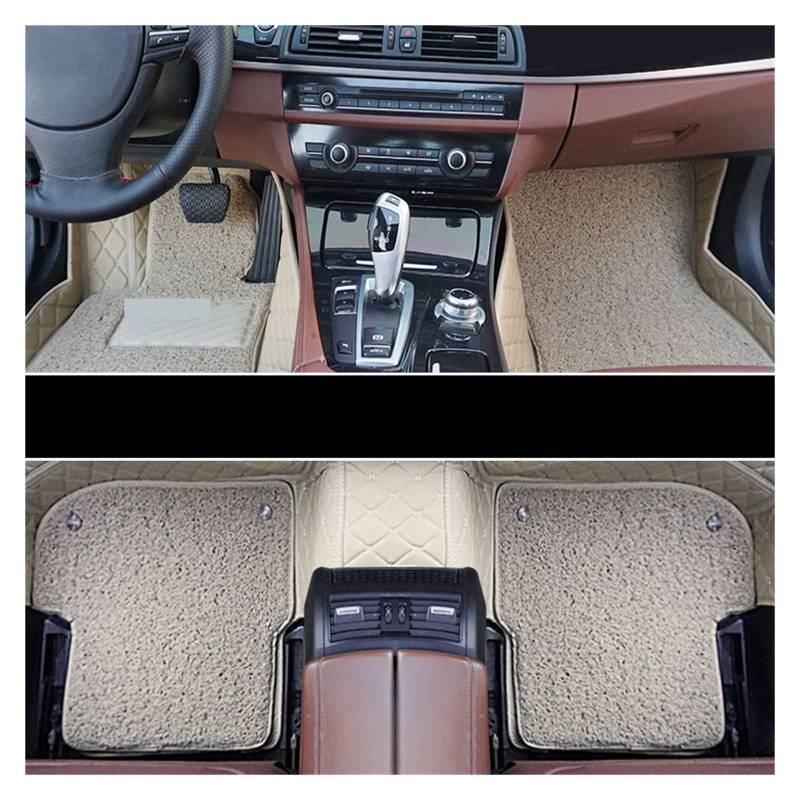 3D Auto Fußmatten Kompatibel Mit KIA Cerato 2007-20013 Linkes Lenkrad 3D Automatten Auto Mat Luxe(BEIGE-BEIGE) von RQIVOTLEN