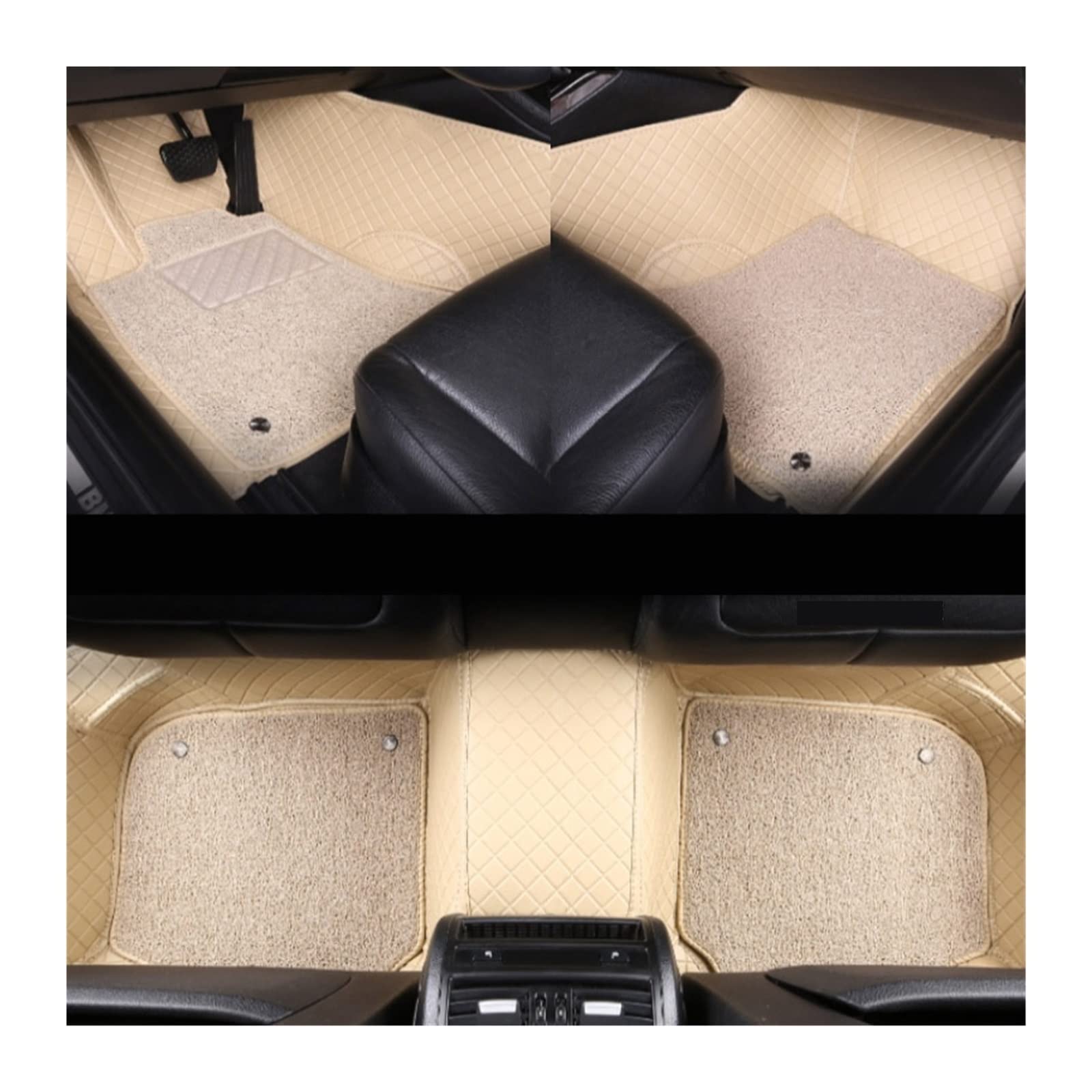 3D Auto Fußmatten Kompatibel Mit KIA OPTIMA 3/4 2010-2020 Innen Teile Auto Zubehör Leder Bodenmatte(BEIGE BG OPTIMA 4) von RQIVOTLEN