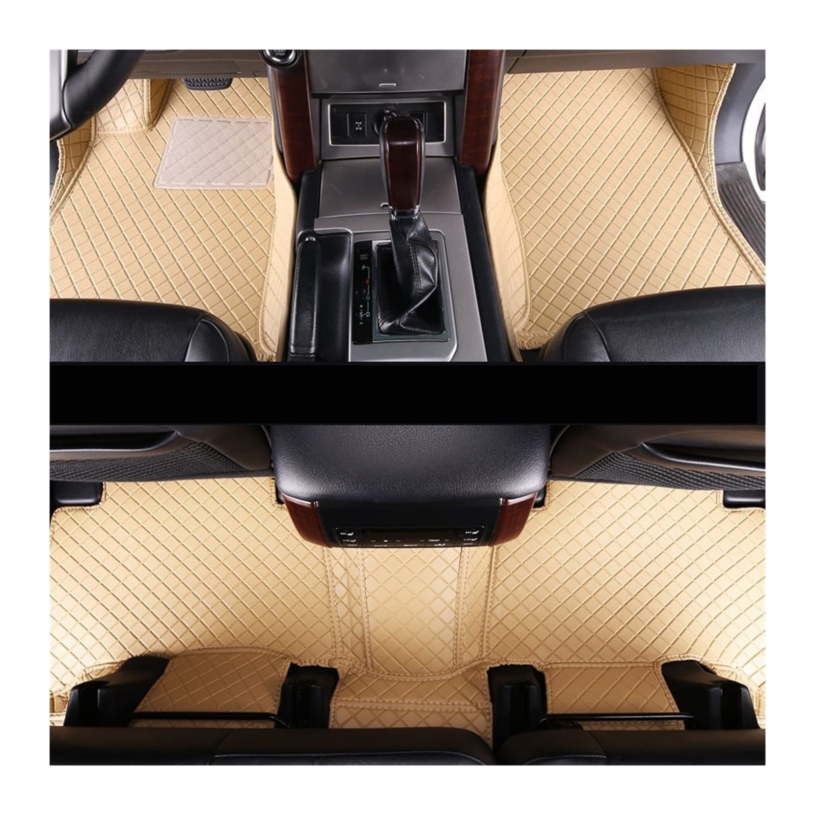 3D Auto Fußmatten Kompatibel Mit KIA OPTIMA 3/4 2010-2020 Innen Teile Auto Zubehör Leder Bodenmatte(BEIGE KIA OPTIMA 4) von RQIVOTLEN