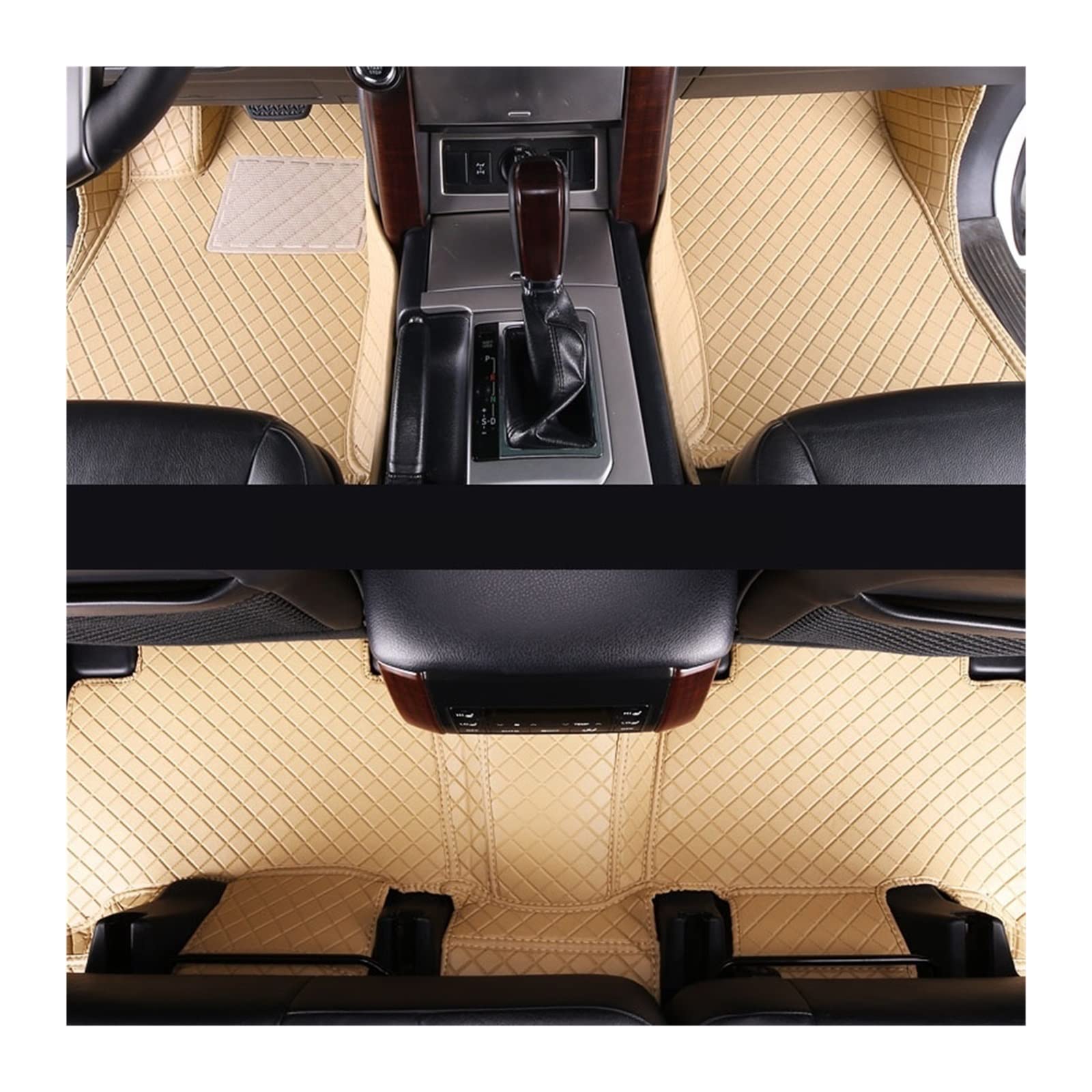 3D Auto Fußmatten Kompatibel Mit KIA RIO3 4 2011-2021 Automobil Innen Teile Auto Zubehör Leder Bodenmatte(BEIGE RIO 3) von RQIVOTLEN