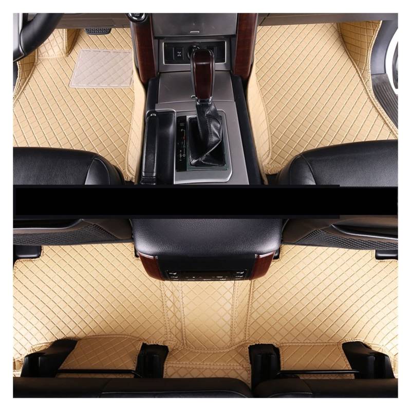 3D Auto Fußmatten Kompatibel Mit LADA VAZ LARGUS 2012-2021 Innen Teile Auto Zubehör Leder Bodenmatte(BEIGE LARGUS) von RQIVOTLEN