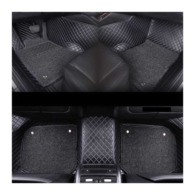 3D Auto Fußmatten Kompatibel Mit LADA VAZ XRAY 2015-2021Car Mat Innen Teile Auto Zubehör Leder Bodenmatte(BLACK BL XRAY) von RQIVOTLEN