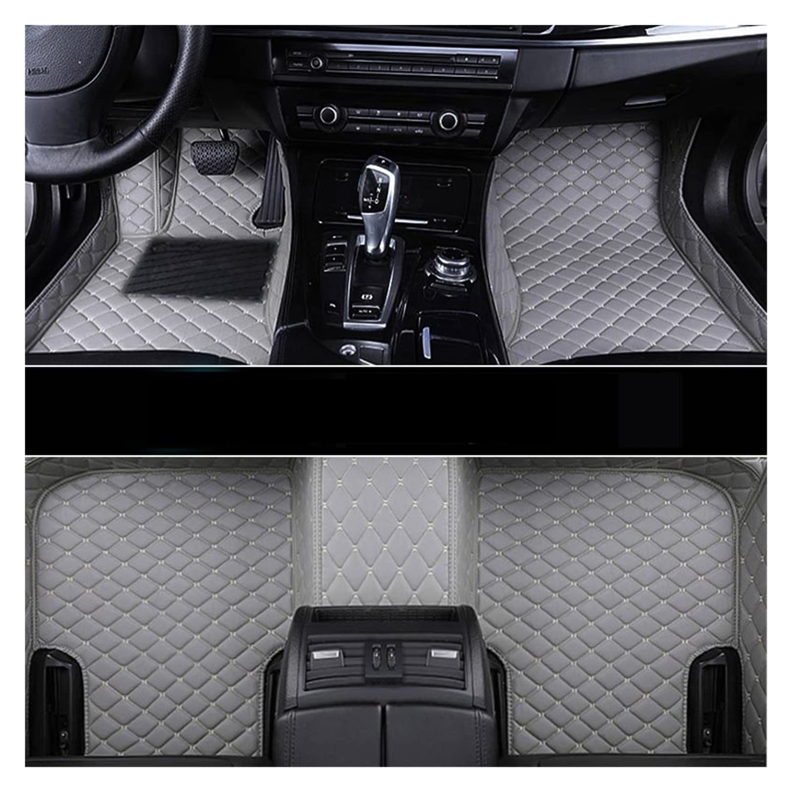 3D Bodenmatte Kompatibel Mit LADA VAZ Priora 2007-2013 Leder Fußmatten Auto Interieur Zubehör Auto Fußmatten (GRAY-Gray) von RQIVOTLEN