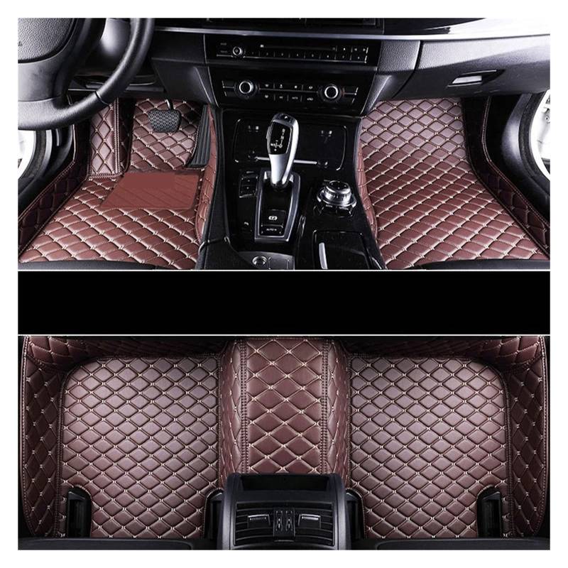 3D Car Floor Mat Compatible With Accord 2007-2019 VIII IX X Automobiles Interior Accessories Leather Floor Mat(Coffee-beige line) von RQIVOTLEN