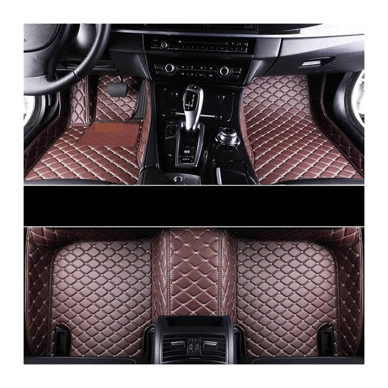 3D Leder Auto Bodenmatte Kompatibel Mit KIA Optima K5 2010-2019 III IV 3D Fußmatten Innenausstattung für Auto S(Coffee-beige line) von RQIVOTLEN