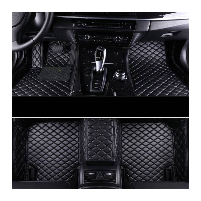 3D Leder Auto Bodenmatte Kompatibel Mit KIA Optima K5 2010-2019 III IV 3D Fußmatten Innenraum Zubehör für Autos(Black-Black linie) von RQIVOTLEN