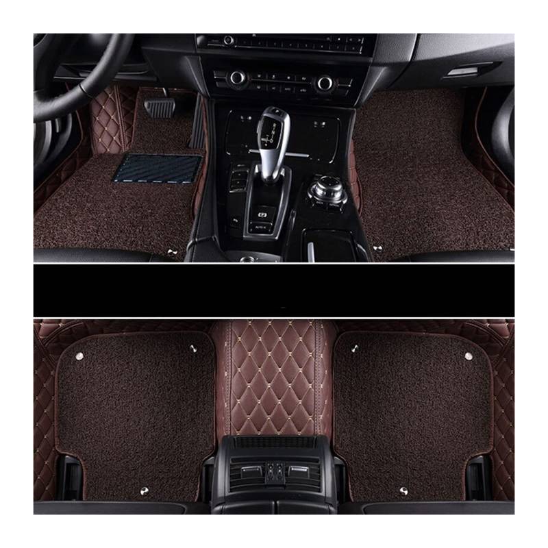 3D Letaher Auto Fußmatten Kompatibel Mit LADA Vesta Linken Lenkrad Matte Auto Interieur Zubehör Bodenmatte (Coffee-beige-coffee) von RQIVOTLEN